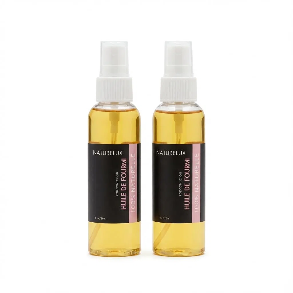 Lot de 2 Huiles de fourmi 30 ml Spray - Contre la pousse des poils - Natureluxy