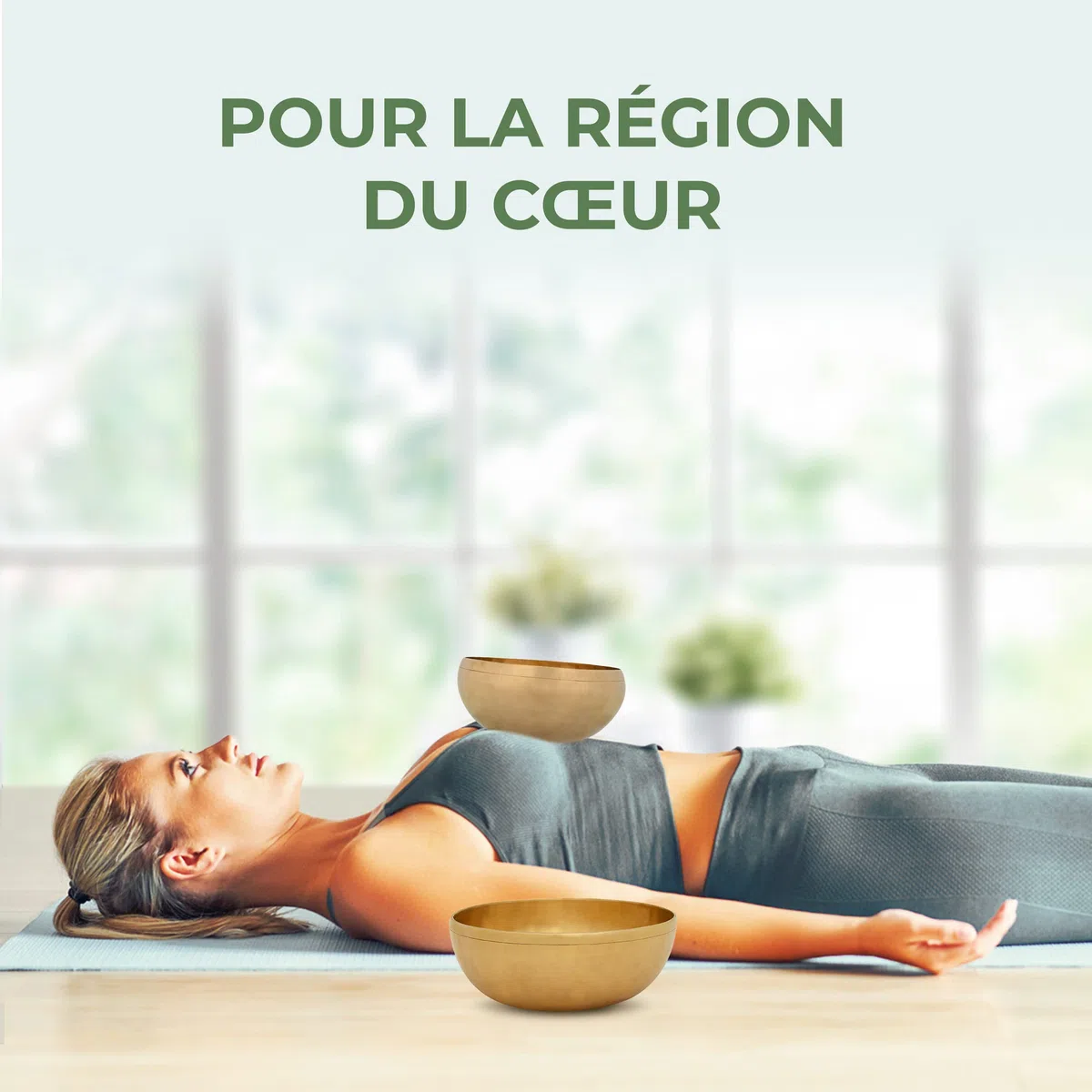Bol Chantant Tibétain - Petit Bol de Cœur, Ø 17,5 cm, 685 g, Tonalité haute, agréable, pour massage sonore efficace et thérapie sonore de la partie supérieure du corps, Qualité Professionnelle