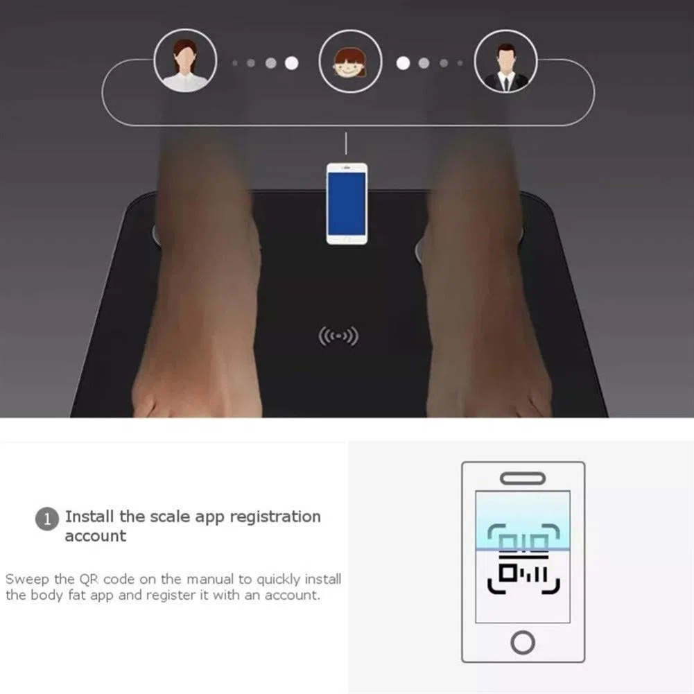 Balance de Poids Intelligente Outils de Soins de santé Pèse-Personne à Affichage numérique électrique Bluetooth pour la Famille Durable (Couleur : Rose (USB)) (Rose (Pas de Batterie))