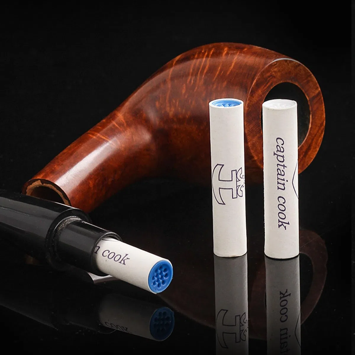 VOVCIG Lot de 50 filtres à charbon actif fin de qualité supérieure - 9 mm - Coques de noix de coco - Charbon actif pour fumer sans danger