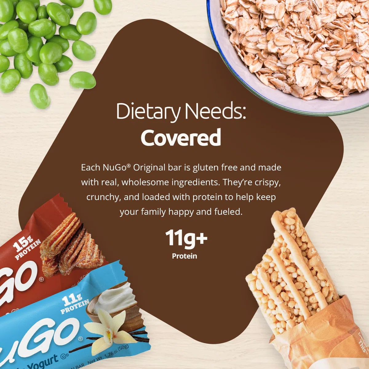 NuGo All-Natural Nutrition Bar, Orange Smoothie, 1.76-Ounce Bars (Pack of 15)