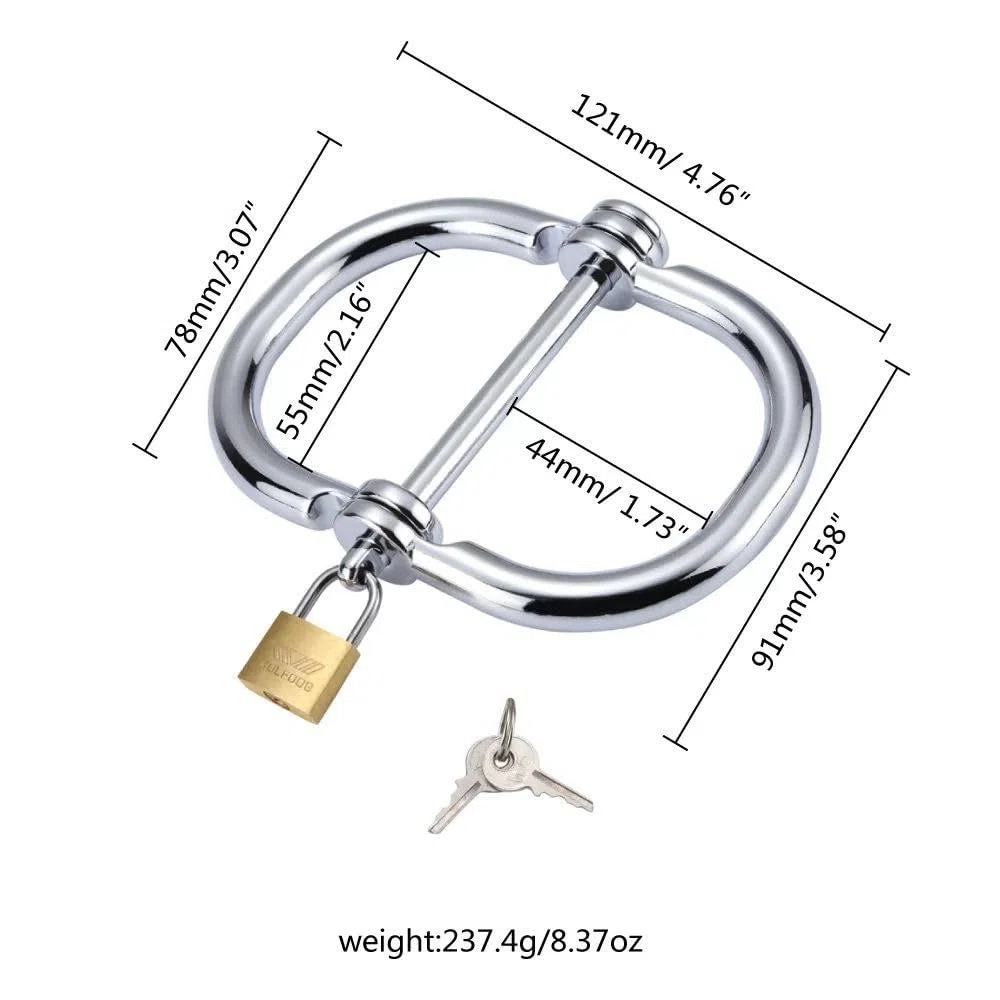 Menottes SM verrouillables en métal – avec cadenas et clés – accessoire intense pour jeux de bondage et scénarios fétichistes, pour femmes et hommes
