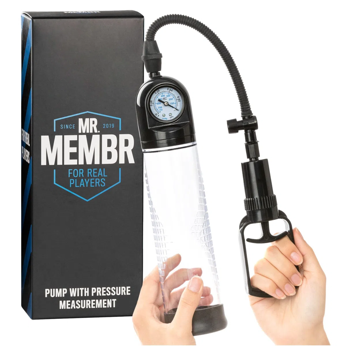 MR. MEMBR Pompe à Pénis avec Manomètre - Agrandir son Pénis - Pompes à Pénis pour Agrandisseur de Pénis - Vacuum Pompe à Pénis XXL - Extenseur De Pénis Masculin - Pompe à Vide Penien