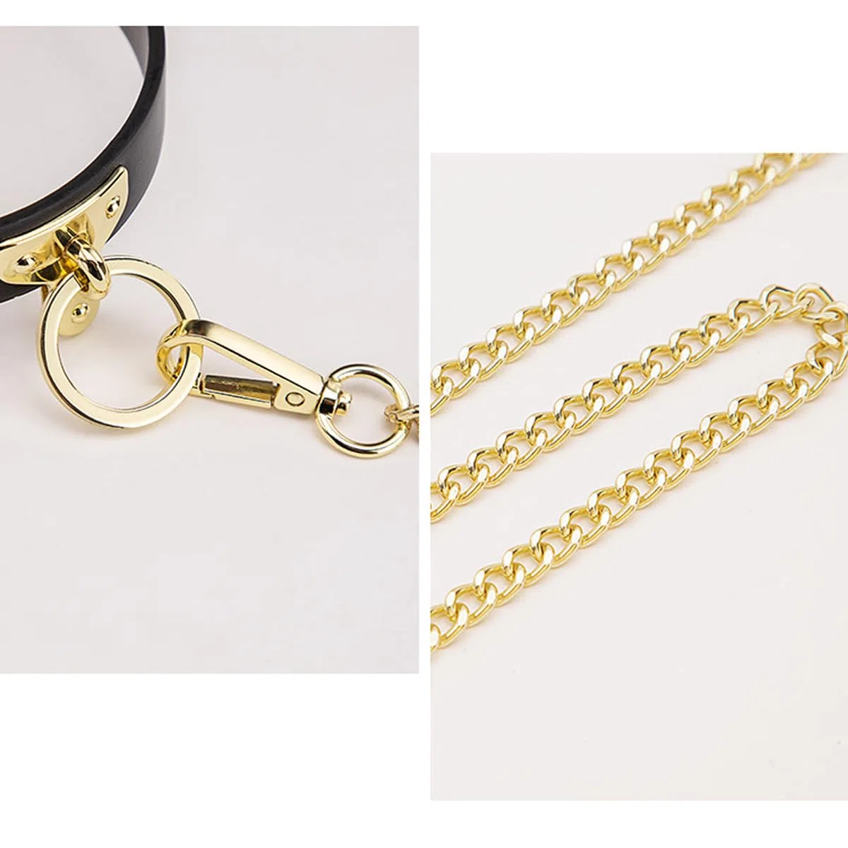 Faxianther Collier SM en Cuir PU pour Adultes jeu de couples BDSM collier ras du cou avec Laisse Réglable