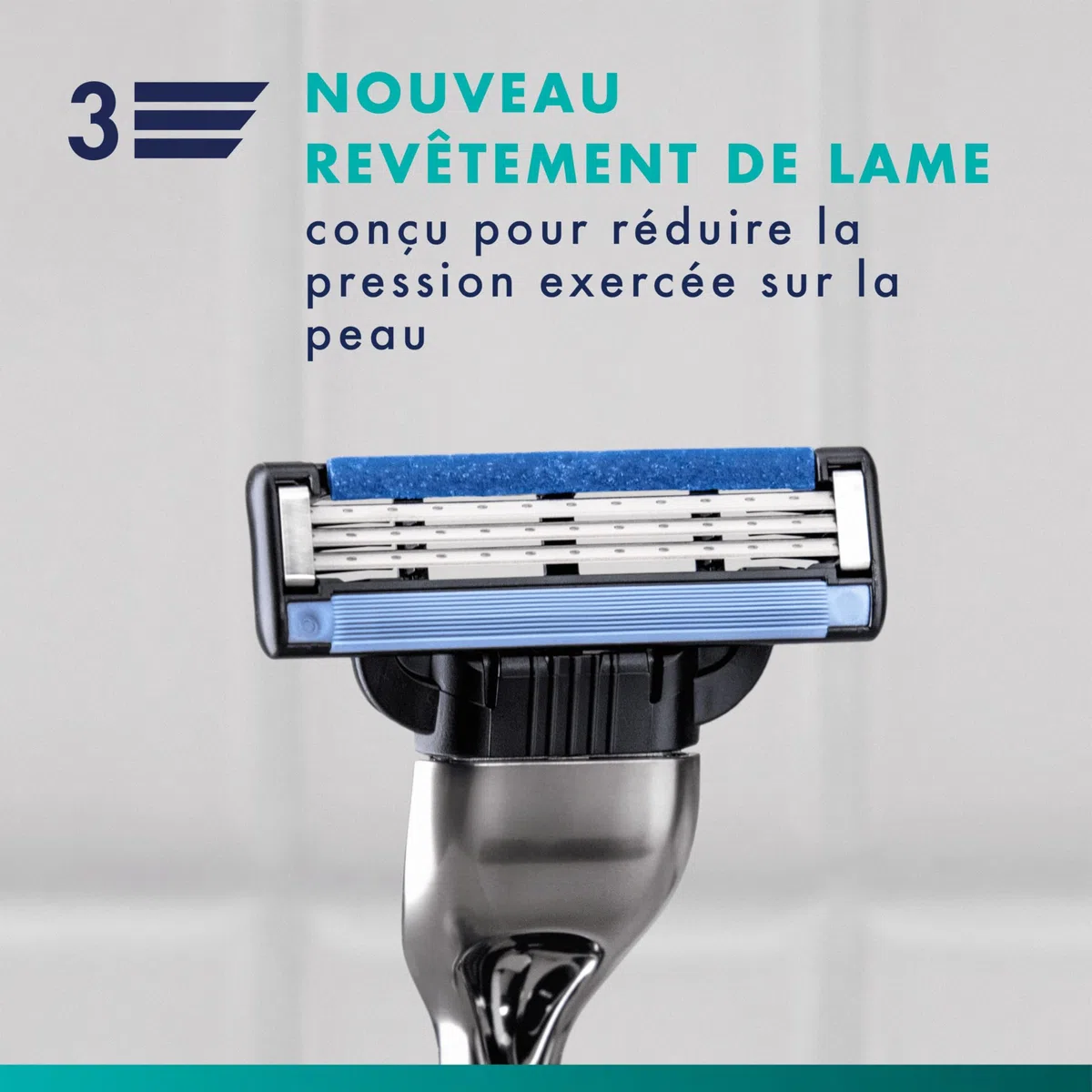 Gillette Rasoir Homme Mach 3, avec 6 Recharges, Noir – Manche Réutilisable, Cartouche à 3 Lames en Acier Inoxydable, Bande Lubrifiante, 1 Recharge Jusqu’à 15 Rasages