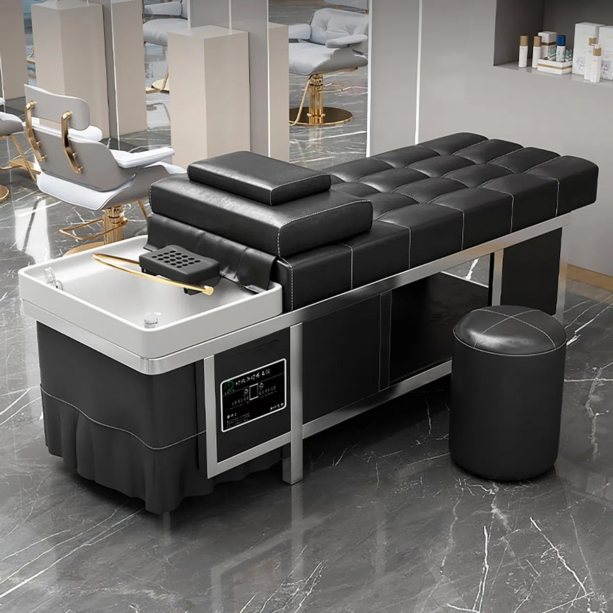 Unité de Lavage à Sec pour shampoing massant avec Circulation d'eau, équipement de Salon de Coiffure