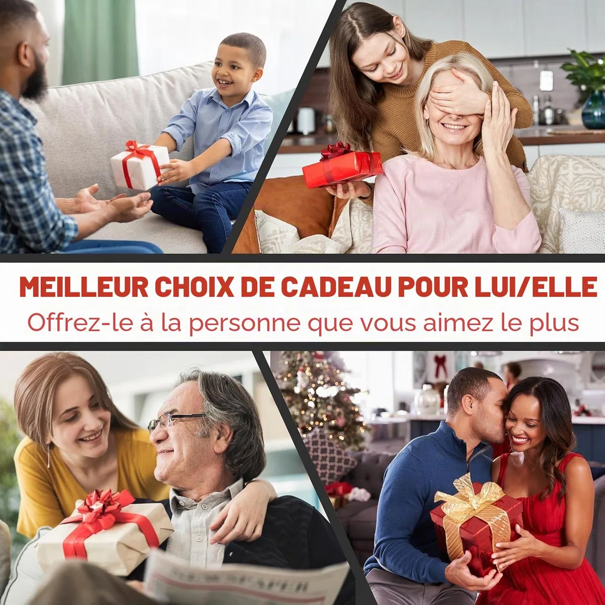 Cotsoco Mini Pistolet de Massage Musculaire, Massage Gun Anti-Douleur Sportif, Masseur à Percussion avec 4 Têtes, adapté à la Maison/Bureau/Salle de Sport, Idéal comme Cadeau pour Femmes et Hommes