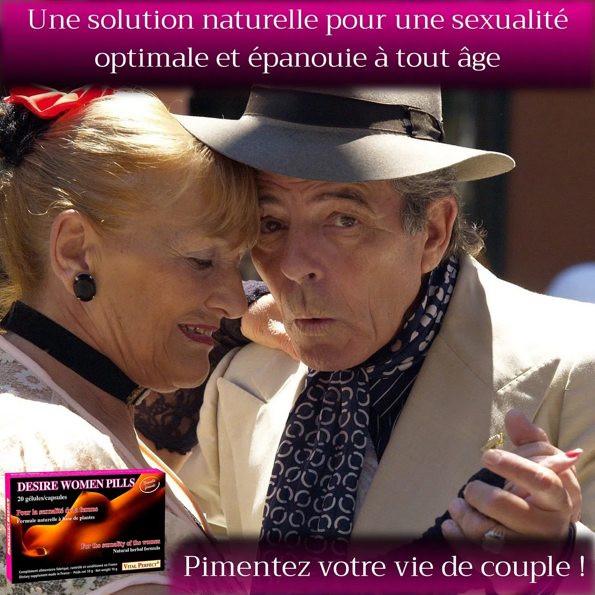 Aphrodisiaque féminin naturel|Desire Women pills en 10 Gélules|Stimulant sexuel pour femme fabriqué en France|augmente désir, plaisir, énergie|Booster libido|Complément alimentaire|sexualité couple