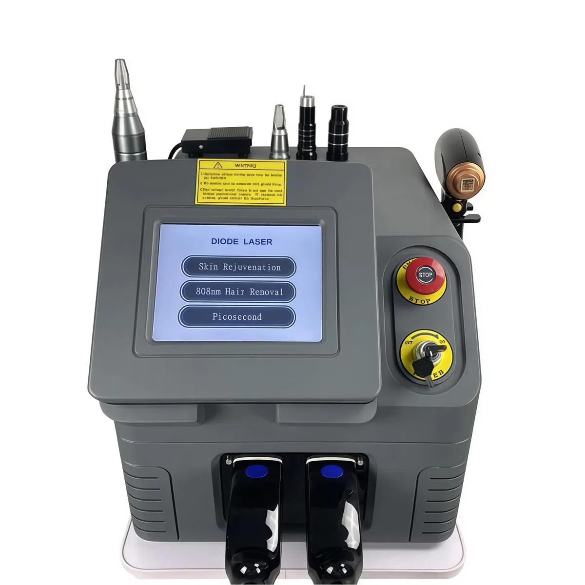 Épilateur laser de diode de 808nm + picoseconde laser machine pour l'épilation professionnelle, beauté de la peau, tatouage/enlèvement de pigment