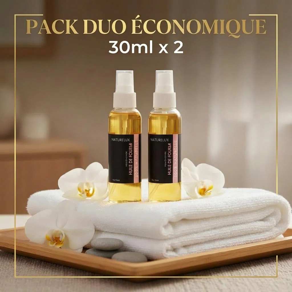 Lot de 2 Huiles de fourmi 30 ml Spray - Contre la pousse des poils - Natureluxy
