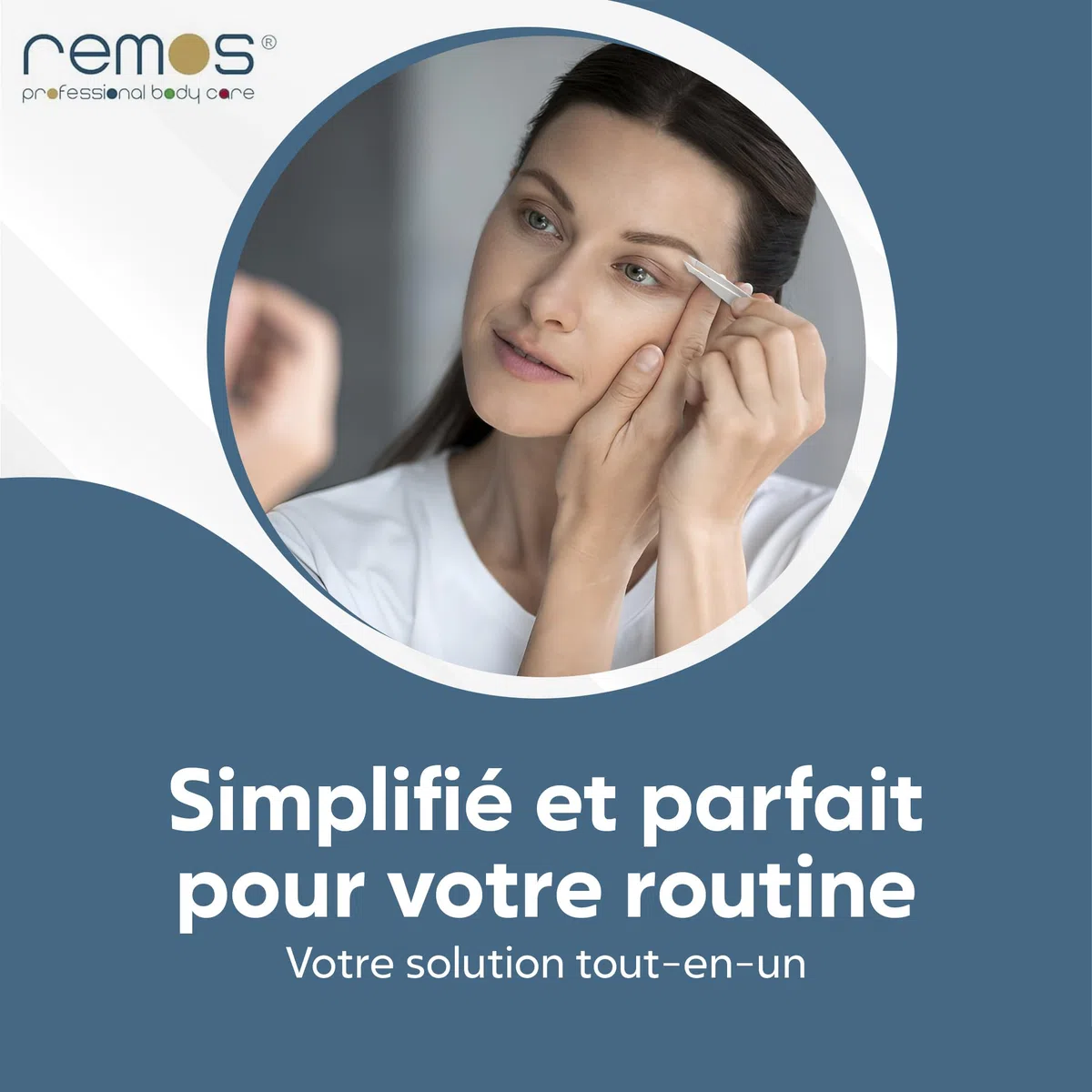 REMOS Pincette combinée [INOX] 9.5 cm - 2 en 1 pour échardes & cheveux - Satin