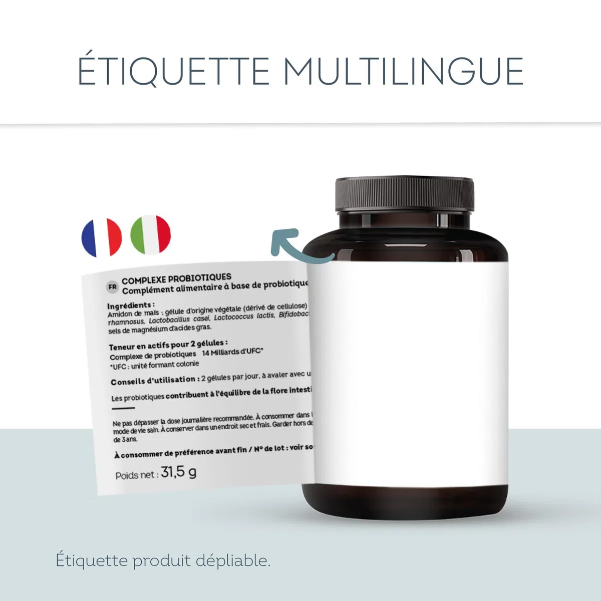 Probiotique Flore Intestinale - 7 souches dont Lactobacillus & Bifidobacterium - 28 Milliards d'UFC/jour - Transit & Microbiote Intestinal - 60 Gélules Végétales – Fabriqué en France - Vitavea