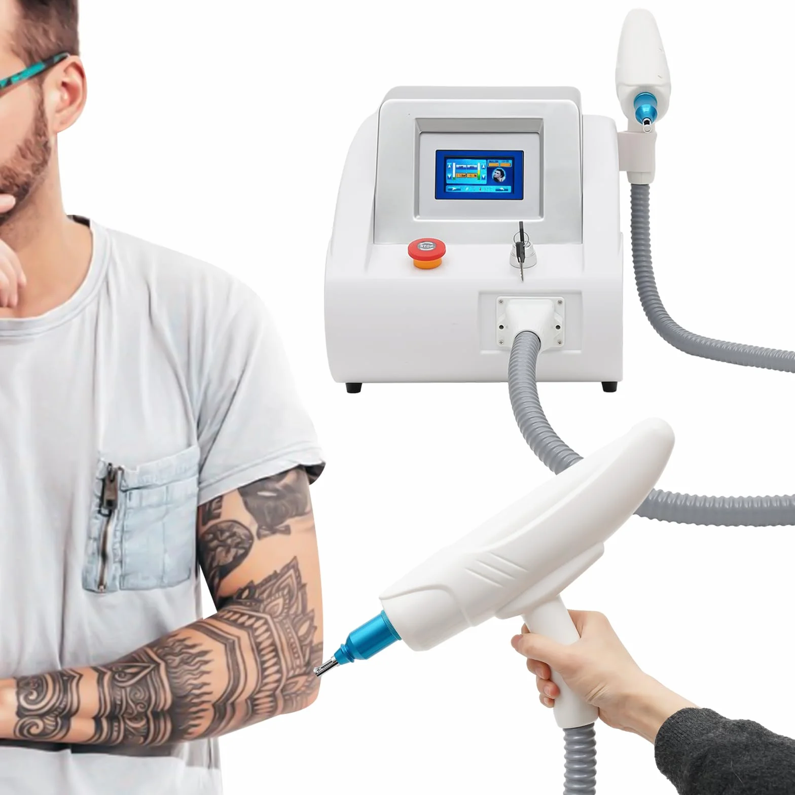 Éliminateur de tatouage professionnel, machine d'élimination de la couleur, laser pour enlever la peau, cicatrices, taches de rousseur, peau, 310 W