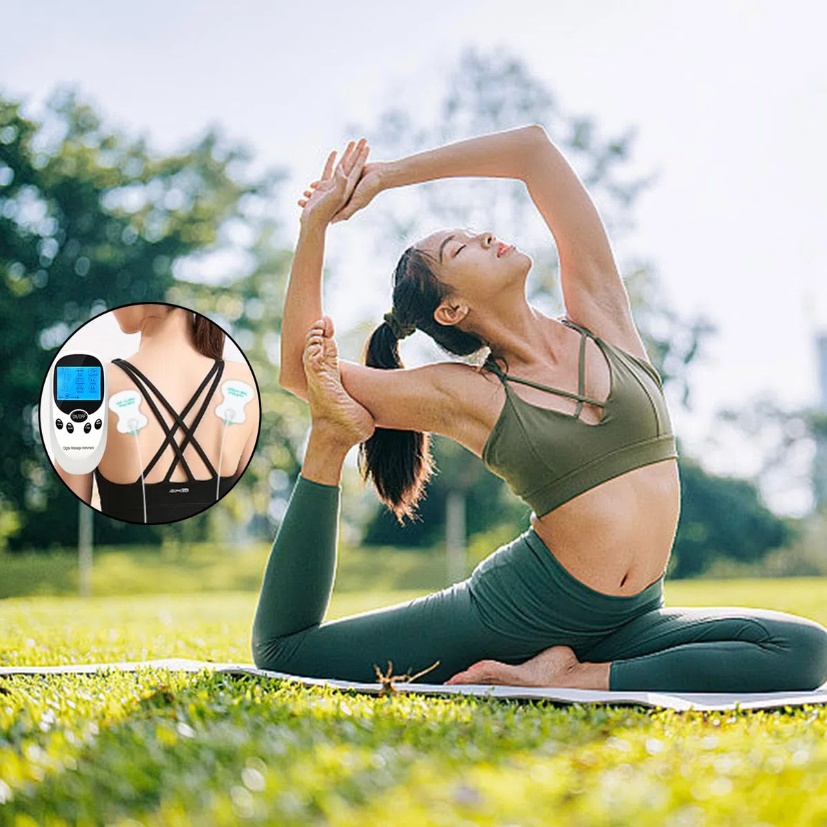 Appareil TENS/EMS pour Traitement de la Douleur, Simulateur de Rrègles avec 6 Modes et 11 Intensités, Electrodes Tenzgeraet pour Le Renforcement Musculaire et Le Soulagement de la Douleur