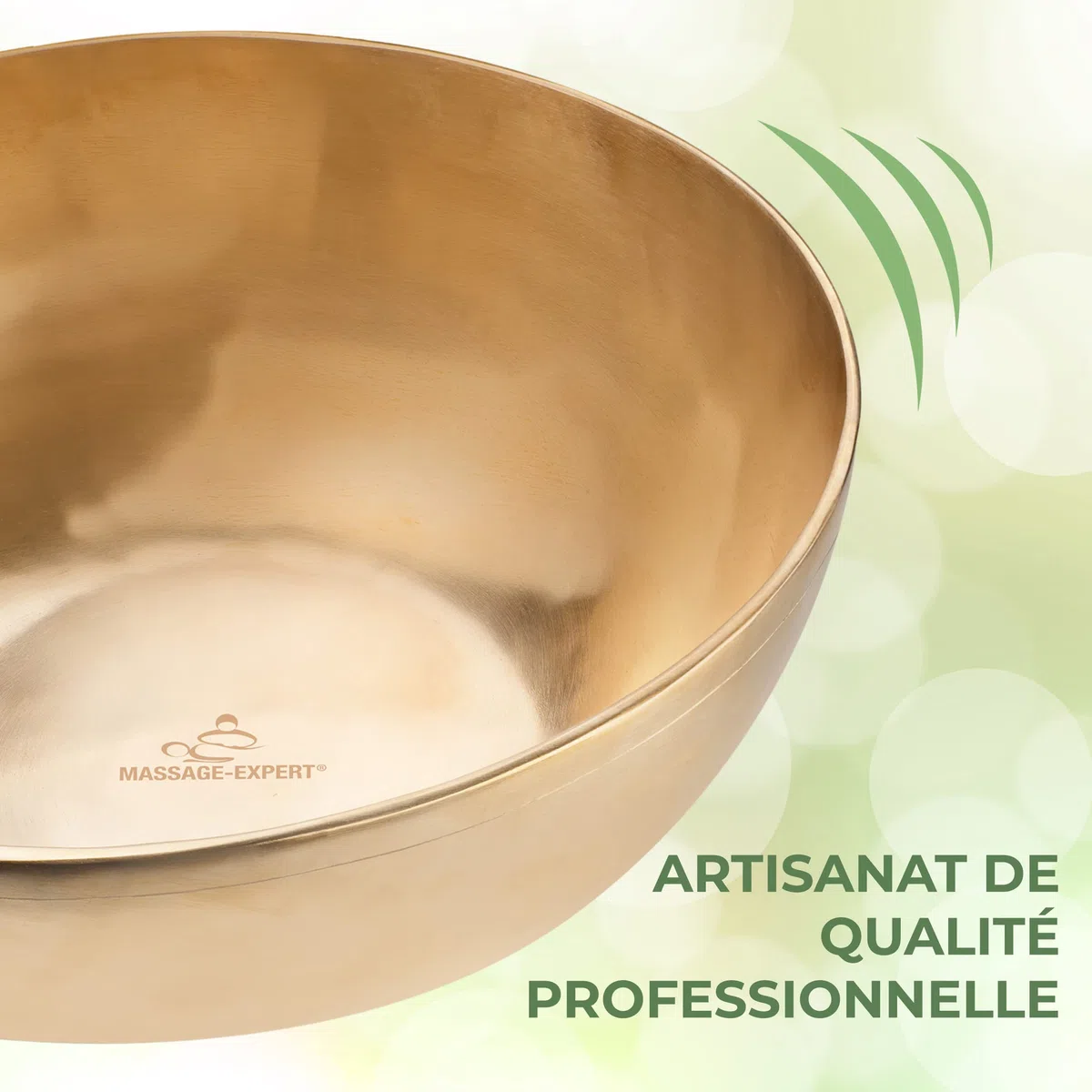 Bol Chantant Tibétain - Petit Bol de Cœur, Ø 17,5 cm, 685 g, Tonalité haute, agréable, pour massage sonore efficace et thérapie sonore de la partie supérieure du corps, Qualité Professionnelle