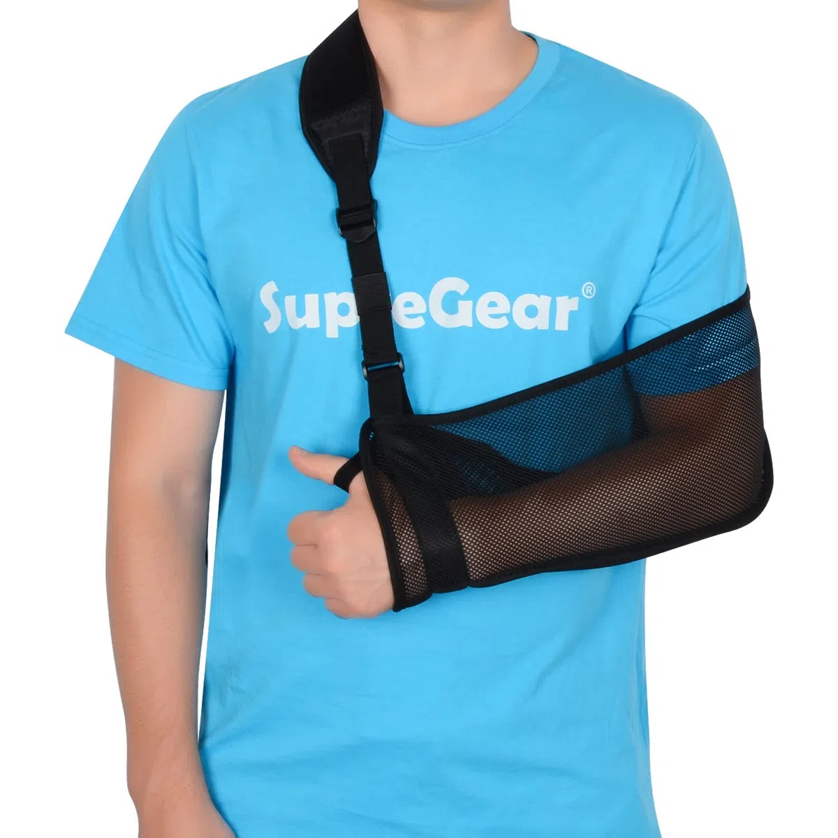 supregear Écharpe de Bras, Sling Bras Écharpe de Bras en Maille, Bride D'immobilisation de Bras D'épaule Légère Support de Stabilisateur D'épaule Respirant pour Bras Coude Poignet Main