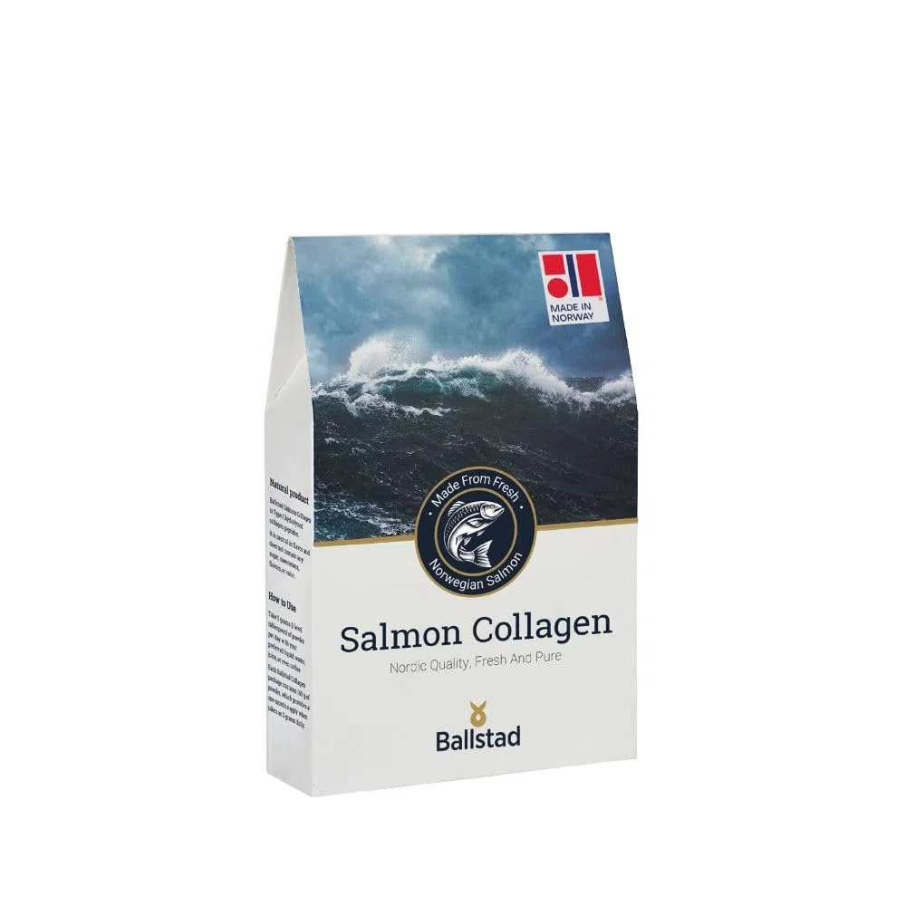Purs peptides de collagène de poisson norvégien 160g - Poisson en poudre de collagène sans additifs, idéal pour mélanger dans les boissons et les soupes. Fabriqué en Norvège Recharge pour 1