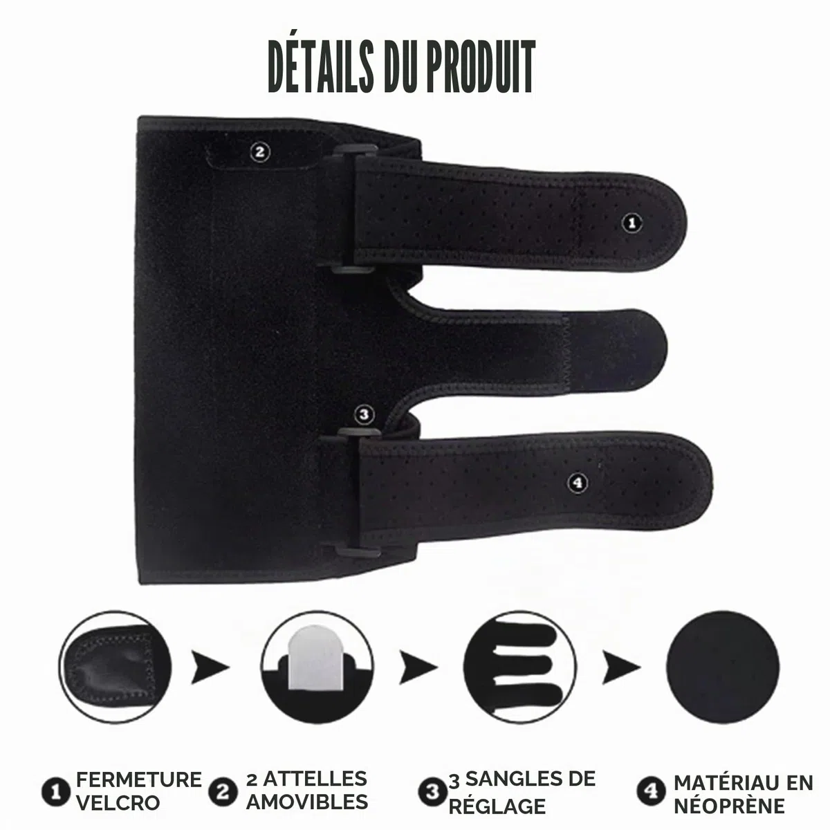 Attelle Coude Réglable, coudiere epicondylite,attelle coude tendinite,Coudiere Syndrome Tunnel Cubital Réglable Coudiere pour Femme & Homme, Orthèse du Coude Noir