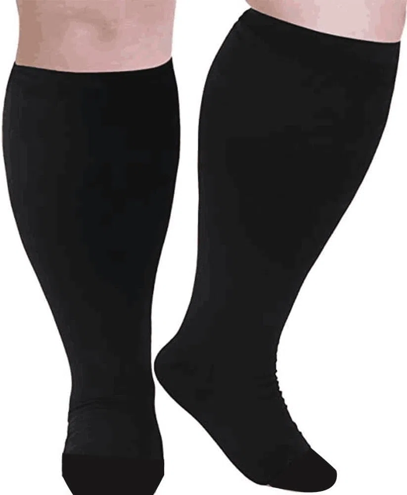 Les Bas de Hallo Chaussettes pour diabétiques Ultra-Confortable Non Contraignante des Bas de Compression Haute pour Mollets