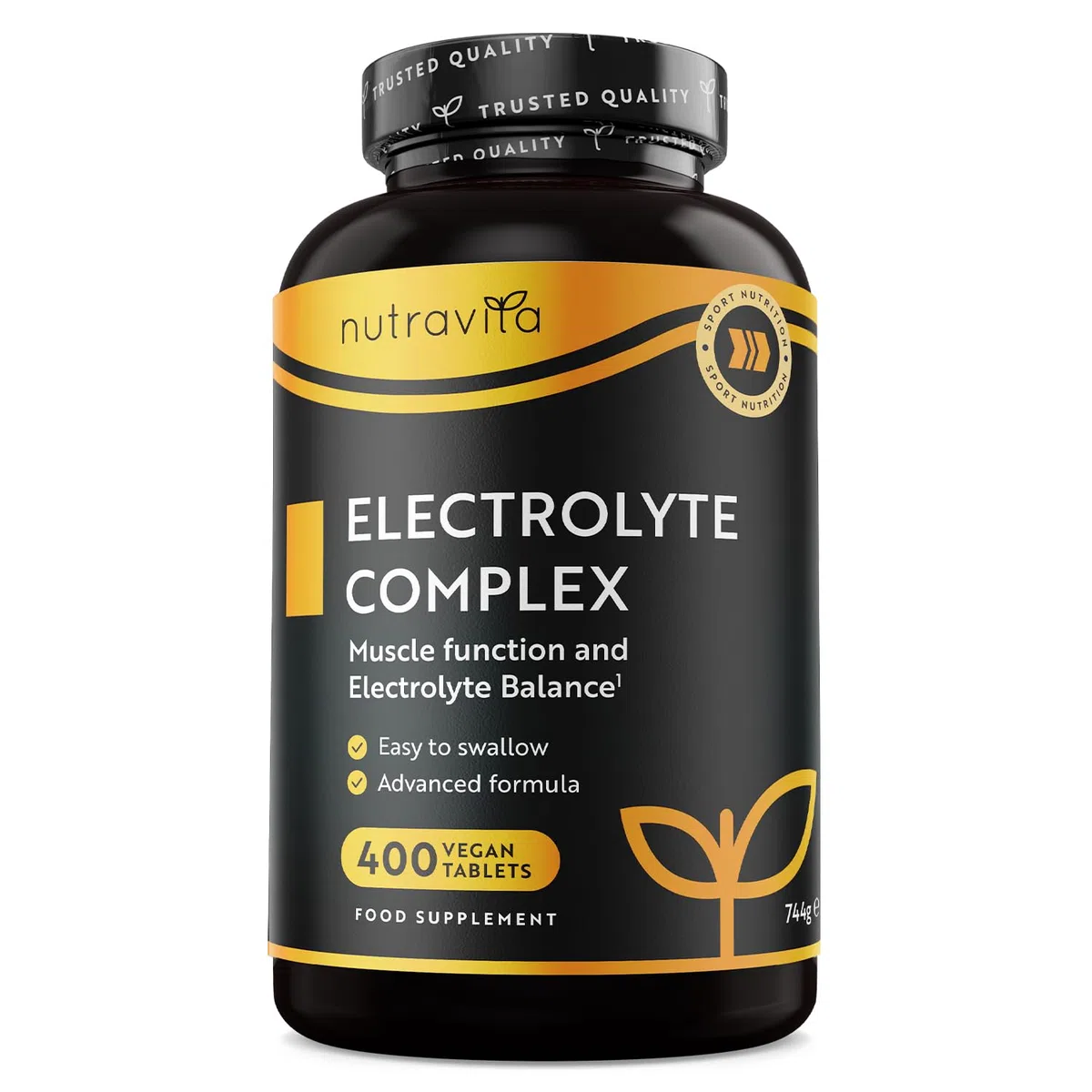 Electrolyte Complex 900mg, 400 Comprimés (1+ An) avec Magnesium Calcium Potassium Complément Alimentaire - Fonction Musculaire (EFSA) Electrolytes Hydratation sans Sucre - Nutravita
