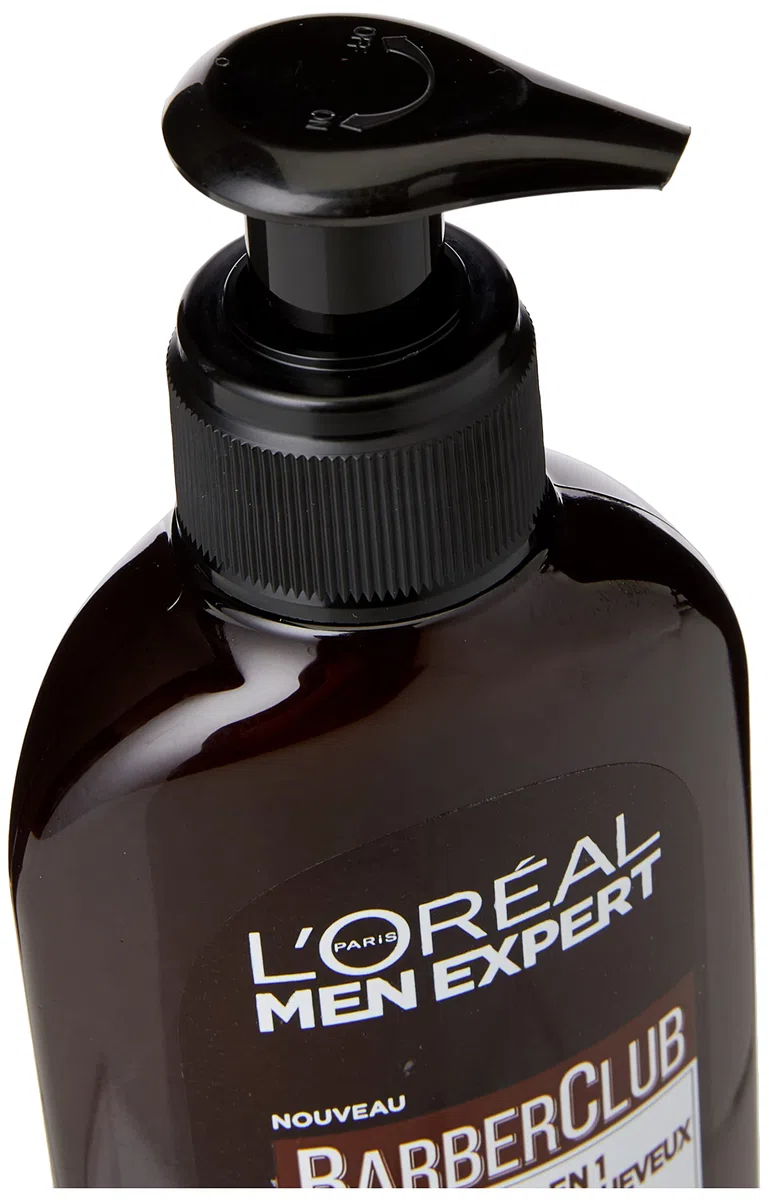 L'Oréal Men Expert BarberClub - Nettoyant 3 en 1 Barbe + Visage + Cheveux Homme - Usage Quotidien - À l'Huile Essentielle de Bois de Cèdre - Tous Types de Peaux - 200 ml (Lot de 3)