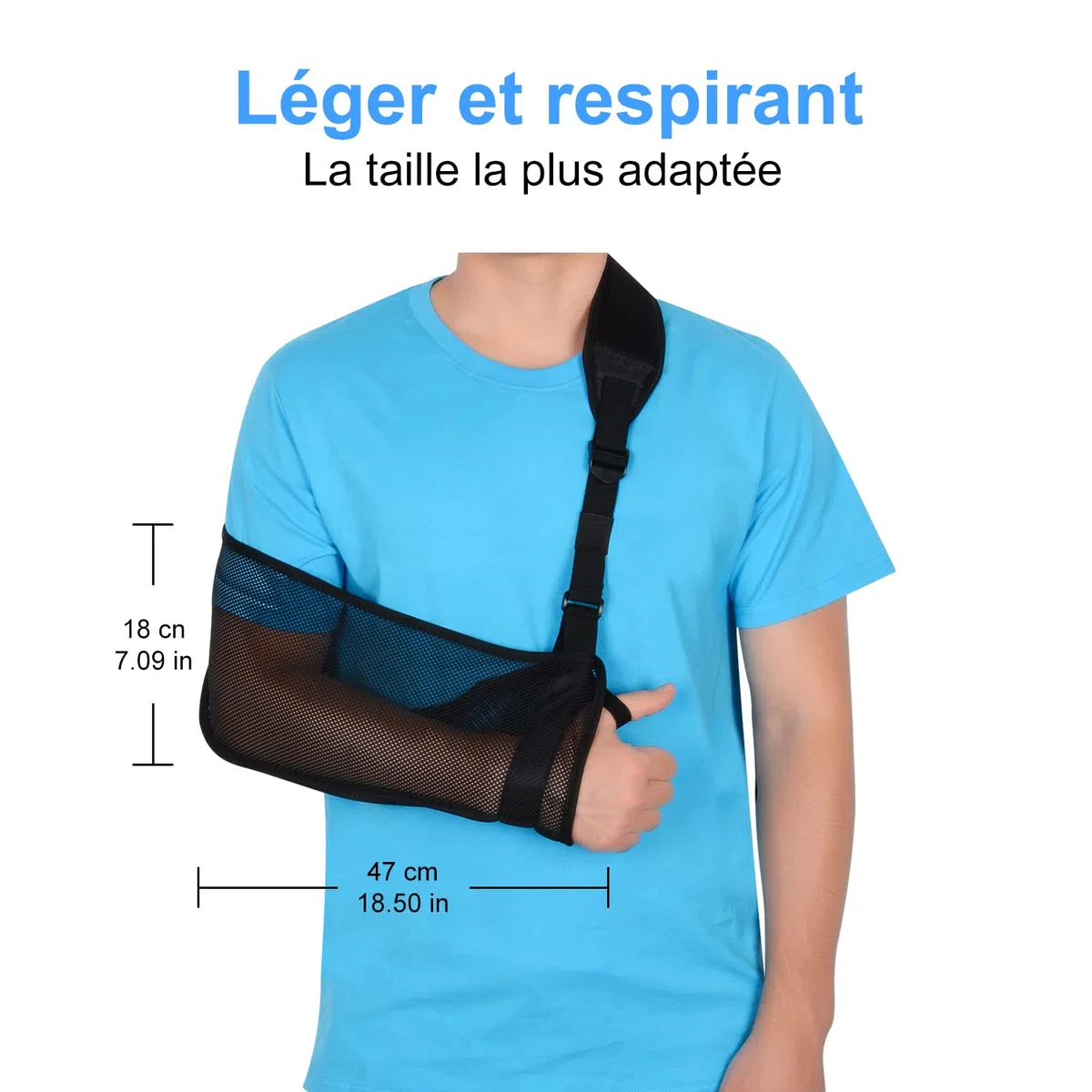 supregear Écharpe de Bras, Sling Bras Écharpe de Bras en Maille, Bride D'immobilisation de Bras D'épaule Légère Support de Stabilisateur D'épaule Respirant pour Bras Coude Poignet Main