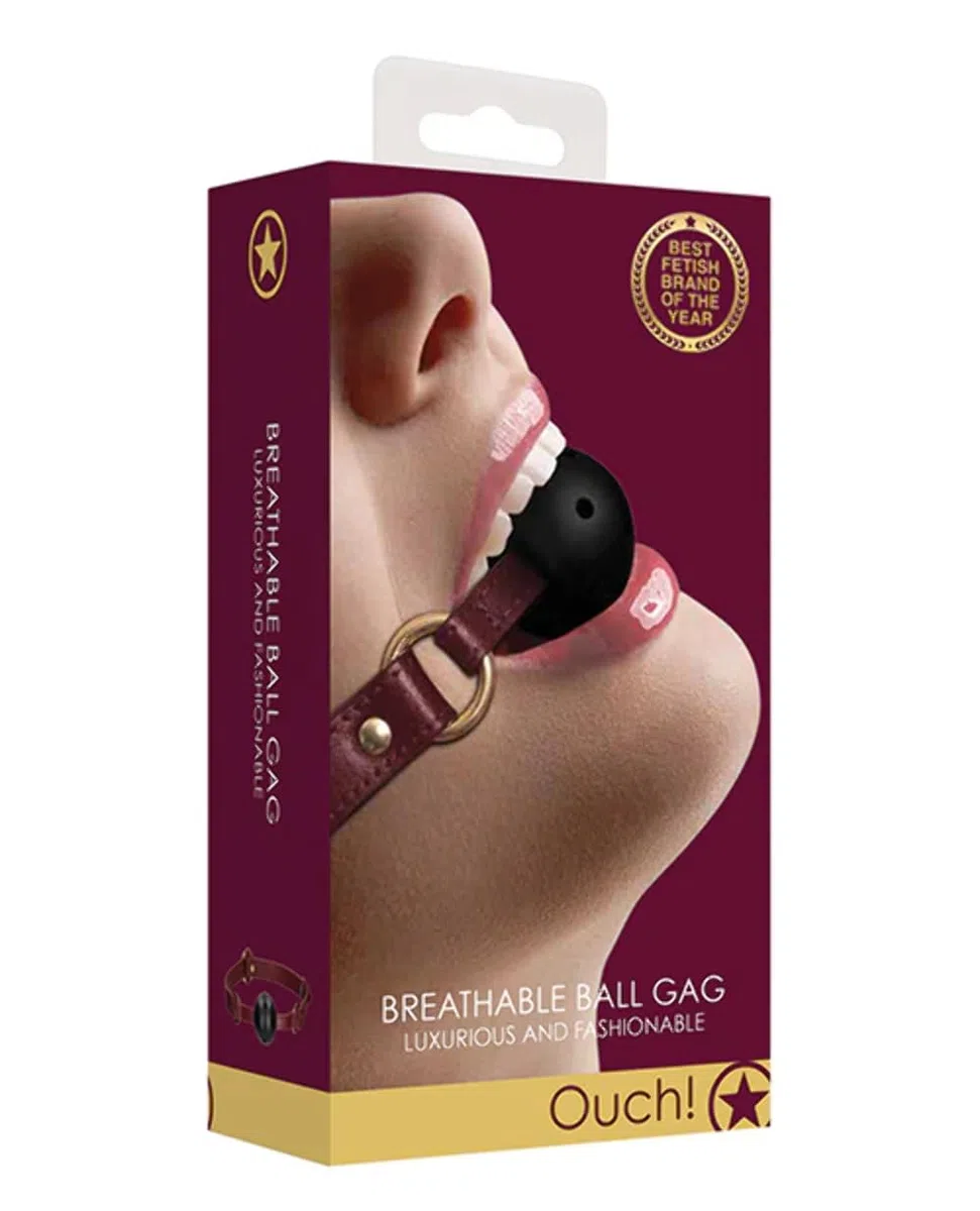 Ouch Halo - Breathable Ball Gag - Burgundy