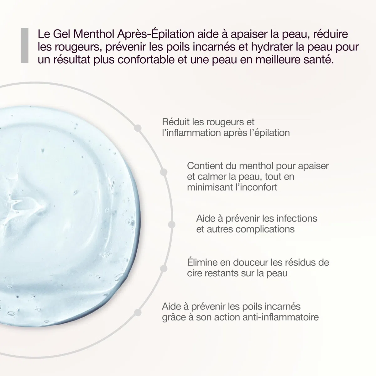 Curacoro Gel Après-Épilation pour Soin Après Épilation | Gel Rafraîchissant et Apaisant pour Calmer et Revitaliser la Peau Après l’Épilation