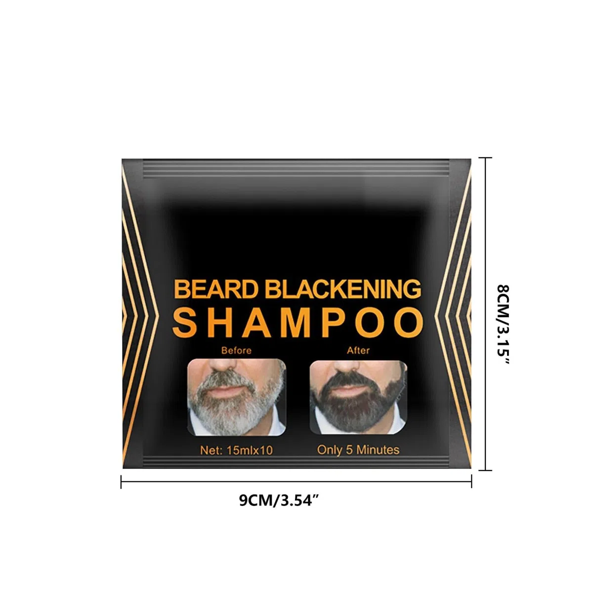 Beard Dye,Shampoing à barbe noircissant naturel pour hommes, shampoing à barbe,Darkening Beard Shampoo,lavage naturel de la barbe, teinture pour barbe,shampoing colorant pour barbe noire (20pc, 15ml)