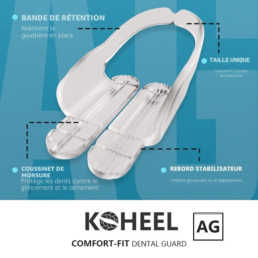KOHEEL AG gouttiere dentaire ajustable, gouttiere dentaire nuit confortable, goutiere dent bruxisme, 12 pièces