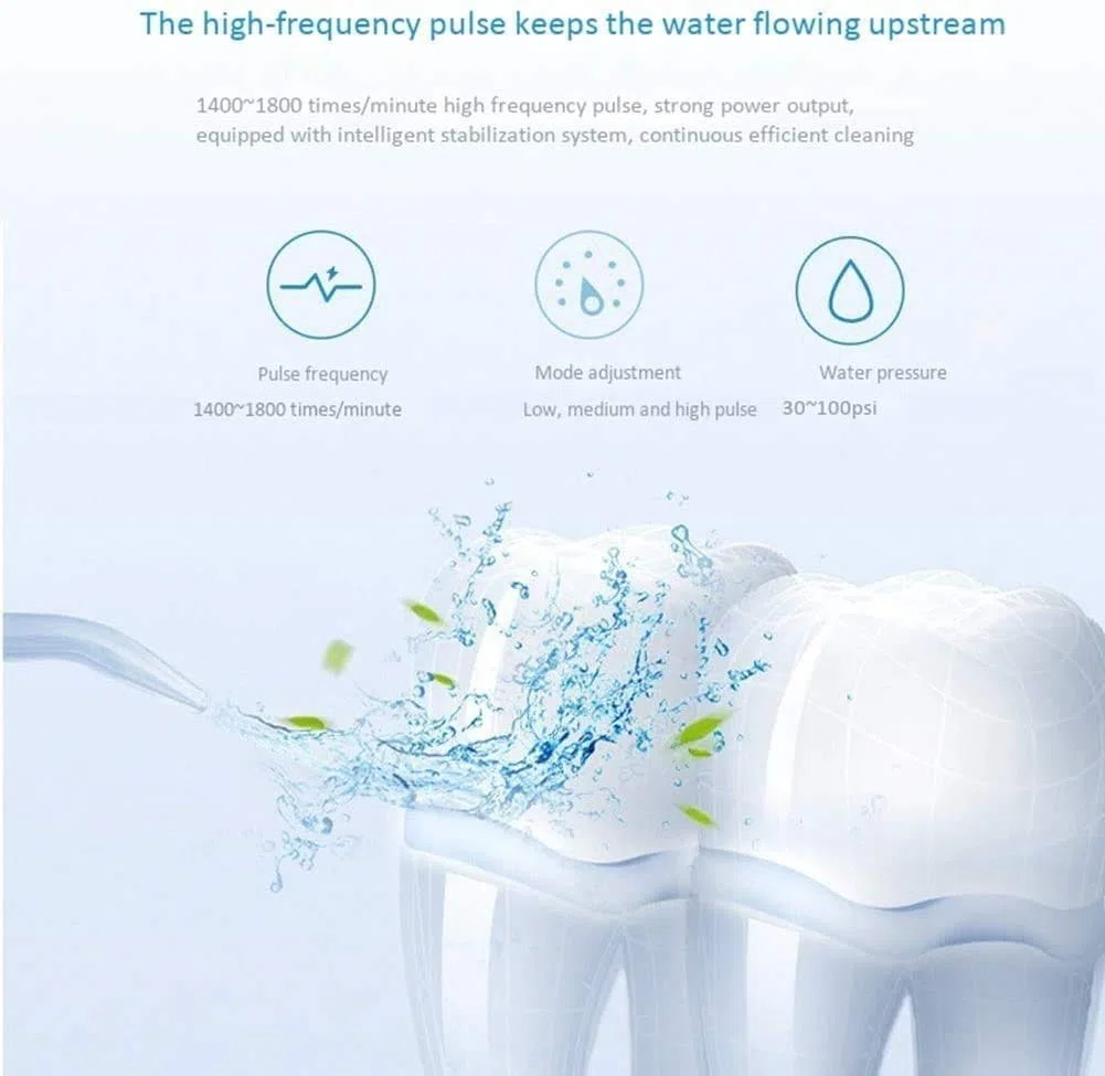 Flosser sans fil Flosser rechargeable irrigateur oral portable rechargeable for les voyages et la maison □ 3 modes de nettoyage, chargement USB, IPX7 imperméable, irrigateur oral dentaire for les voya