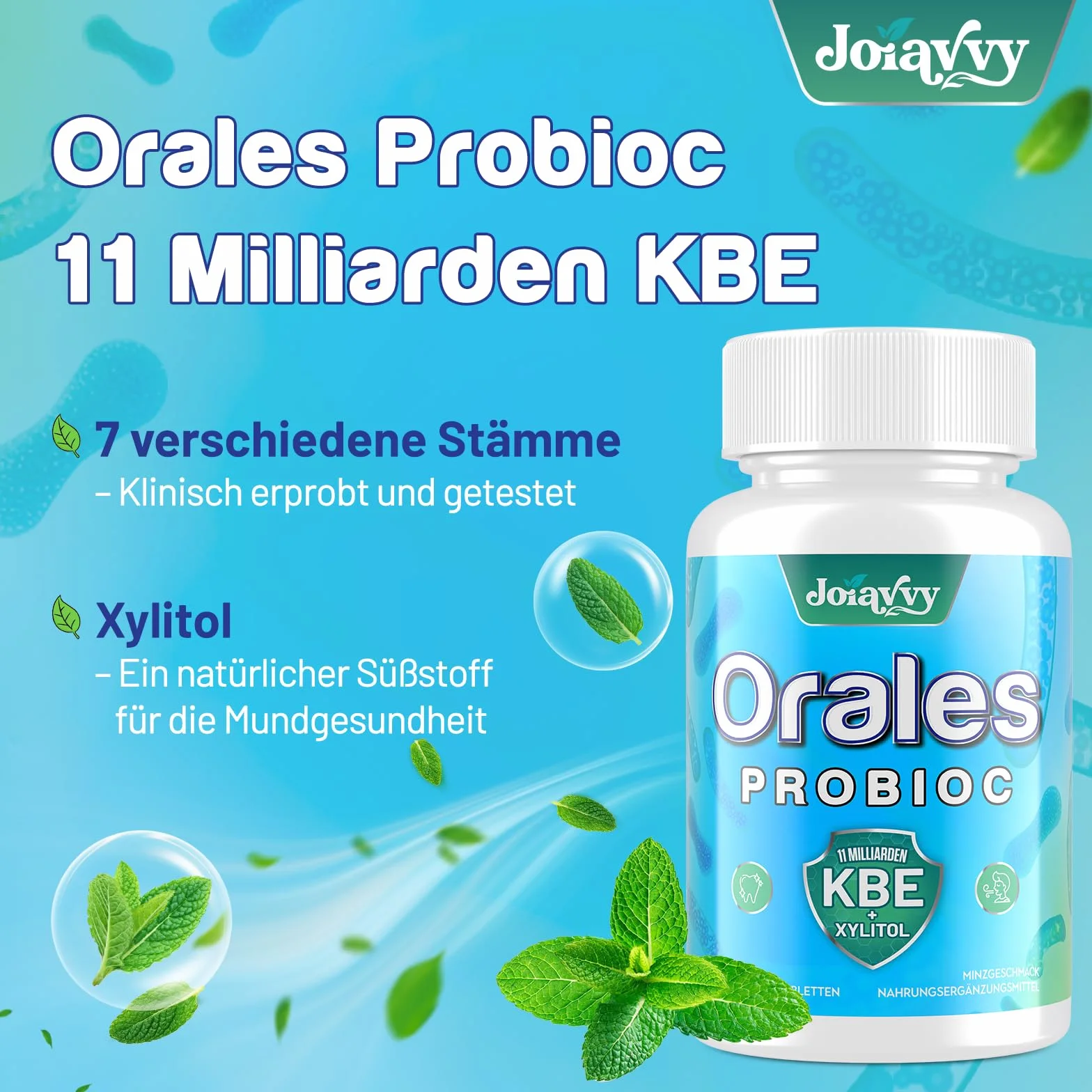 Pastilles Probiotiques Pour La Flore Buccale - 11 Milliards D'UFC, BLIS K12 Et M18, Saveur Menthe Naturelle, Sans Sucre - 7 En 1